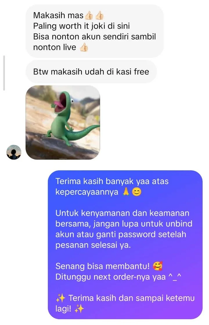 Bukti chat testimoni Joki Map Per Persen Genshin Impact Nandayostore m***o
